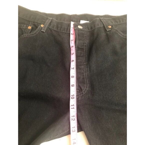 Levi's Men's 501 Black Denim Jeans Button Fly 42 x 32 - Picture 11 of 11
